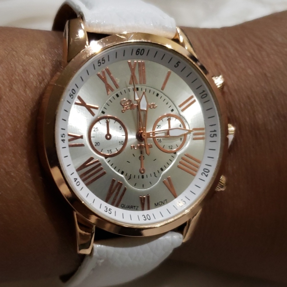 White geneva watch